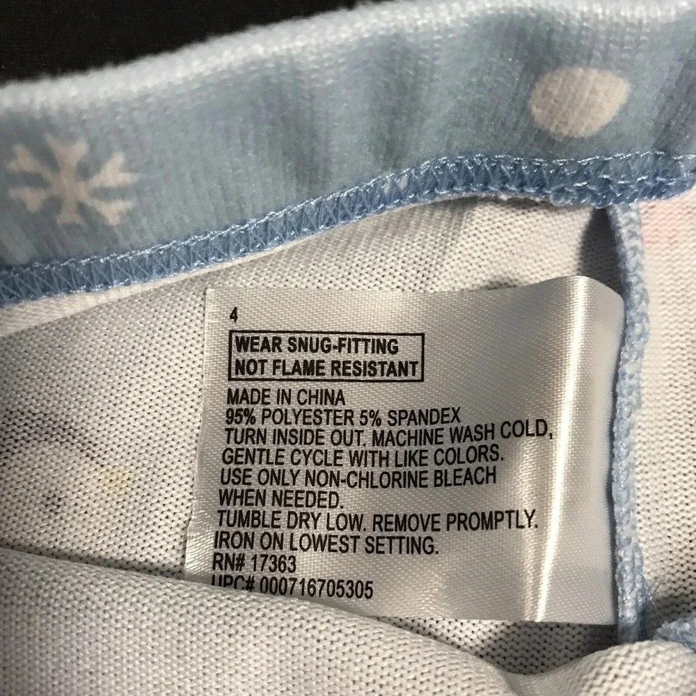 Cuddl Duds Toddler Boys 2pc Pajama Set Size 3-4T Penguin Holiday Print Blue Gray
